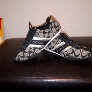 Coach shoes size 8 black and grey